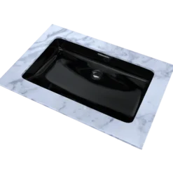 TOTO Rectangular Undermount Bathroom Sink, Ebony, Vitreous China, LT191#51