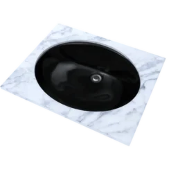 TOTO Rendezvous Oval Undermount Bathroom Sink, Ebony, Vitreous China, LT579#51