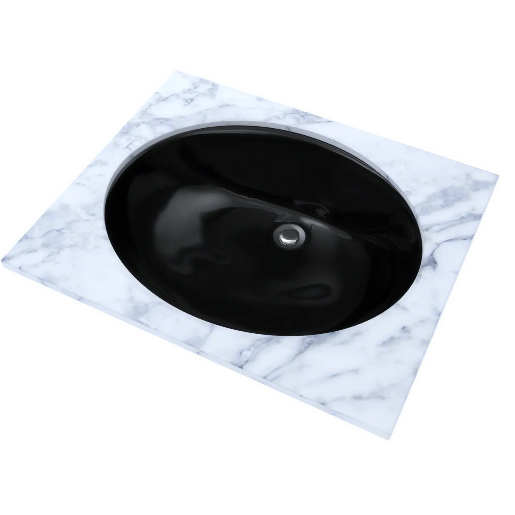 TOTO Rendezvous Oval Undermount Bathroom Sink, Ebony, Vitreous China, LT579#51