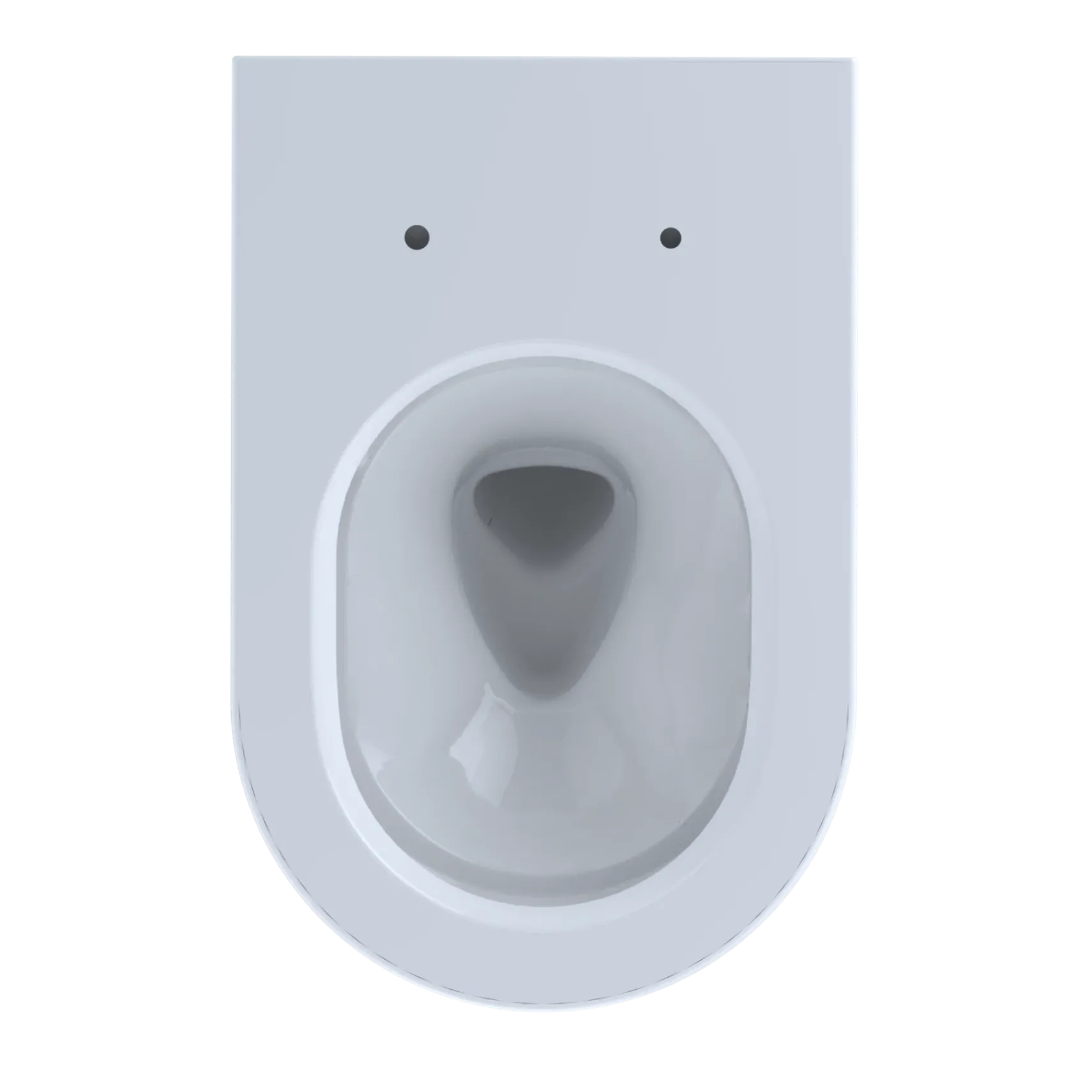 TOTO RP Wall-Hung Contemporary D-Shape Dual Flush 1.28 and 0.9 GPF Toilet with CEFIONTECT, Cotton White, Vitreous China, CT447CFG#01