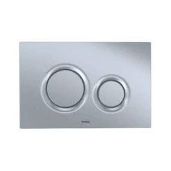 TOTO RP Wall-Hung D-Shape Toilet and DuoFit In-Wall 1.28 and 0.9 GPF Dual-Flush Tank System with Copper Supply, Matte Silver, Vitreous China|Steel|Plastic, CWT447247CMFG#MS