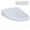 TOTO S7 WASHLET+ Electronic Bidet Toilet Seat with EWATER+ Bowl and Wand Cleaning and Classic Lid, Elongated, Cotton White, Plastic, SW4724AT40#01