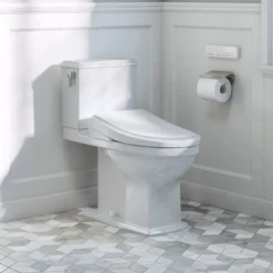TOTO S7 WASHLET+ Electronic Bidet Toilet Seat with EWATER+ Bowl and Wand Cleaning and Classic Lid, Elongated, Cotton White, Plastic, SW4724AT40#01