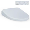 TOTO S7 WASHLET+ Electronic Bidet Toilet Seat with EWATER+ Bowl and Wand Cleaning and Contemporary Lid, Elongated, Cotton White, Plastic, SW4726AT40#01