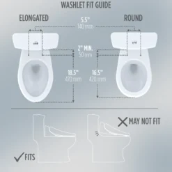 TOTO S7 WASHLET+ Electronic Bidet Toilet Seat with EWATER+ Bowl and Wand Cleaning and Contemporary Lid, Elongated, Cotton White, Plastic, SW4726AT40#01