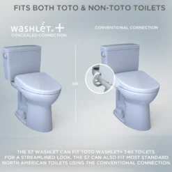 TOTO S7A WASHLET Electronic Bidet Toilet Seat with EWATER+ Bowl and Wand Cleaning, Auto Open and Close Contemporary Lid, Elongated, Sedona Beige, Plastic, SW4736#12