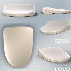 TOTO S7A WASHLET Electronic Bidet Toilet Seat with EWATER+ Bowl and Wand Cleaning, Auto Open and Close Contemporary Lid, Elongated, Sedona Beige, Plastic, SW4736#12