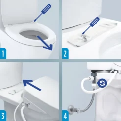 TOTO S7A WASHLET+ Electronic Bidet Toilet Seat, EWATER+ Bowl and Wand Cleaning, Auto Open and Close Classic Lid, Elongated, Cotton White, Plastic, SW4734AT40#01