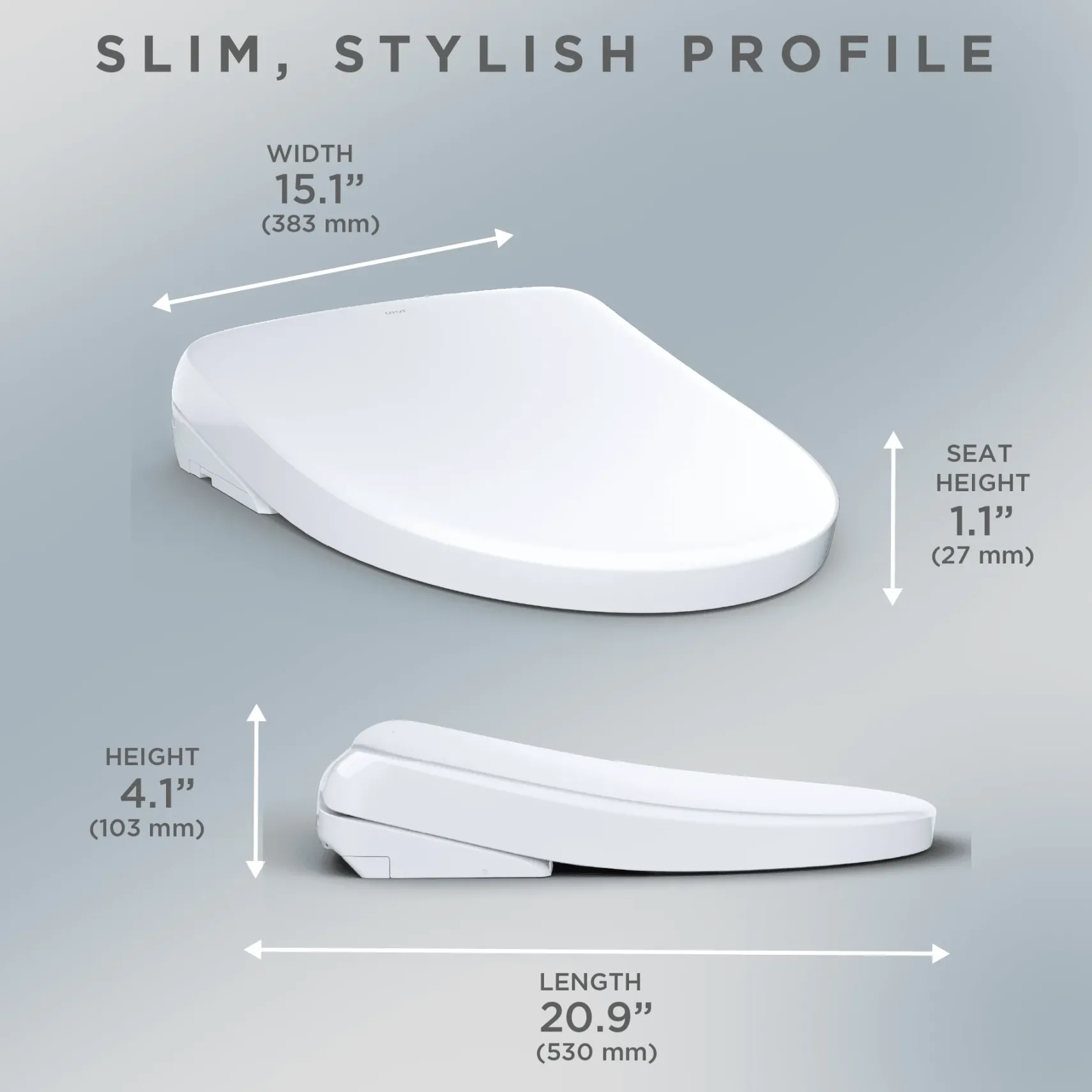 TOTO S7A WASHLET+ Elongated Electronic Bidet Toilet Seat with EWATER+®, Auto Open & Close Lid, Cotton White, SW4736AT40#01