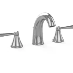 TOTO Silas Two Handle Widespread 1.2 GPM Bathroom Sink Faucet, Polished Chrome, Brass, TL210DD12#CP