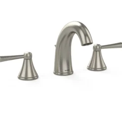 TOTO Silas Two Handle Widespread 1.5 GPM Bathroom Sink Faucet, Brushed Nickel, Brass, TL210DD#BN