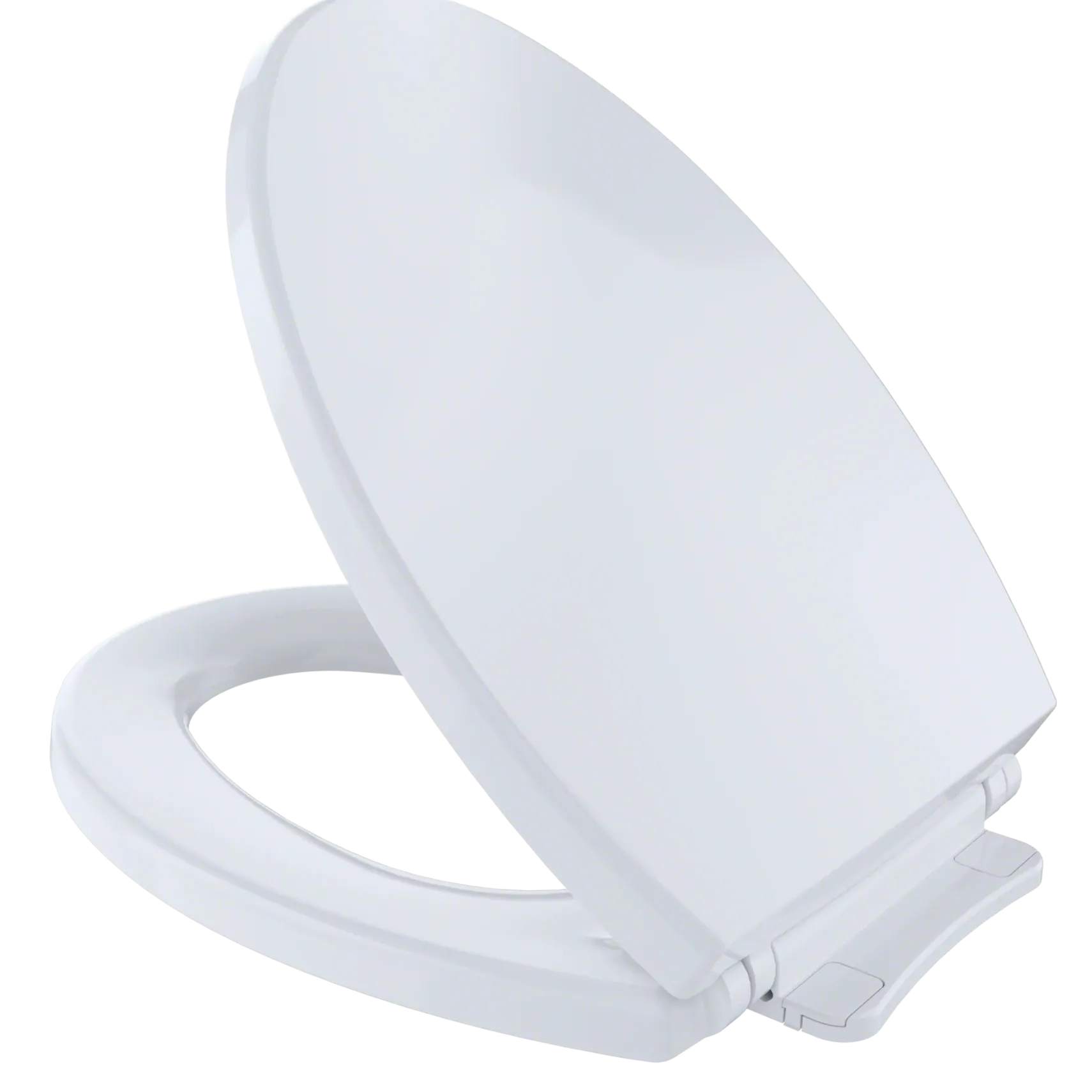 TOTO SoftClose Non Slamming, Slow Close Elongated Toilet Seat and Lid, Cotton White, Plastic, SS114#01