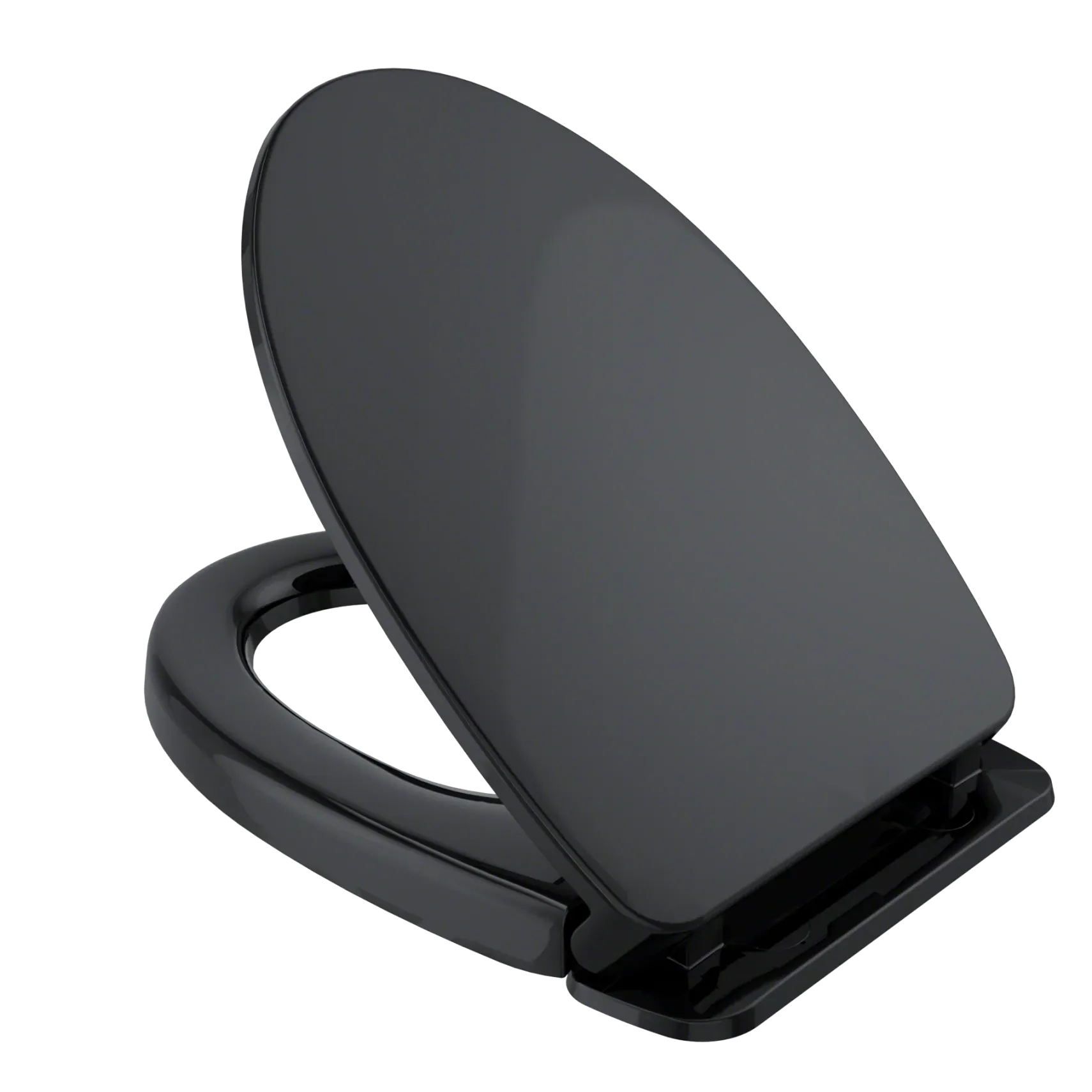 TOTO SoftClose Non Slamming, Slow Close Elongated Toilet Seat and Lid, Ebony, Plastic, SS124#51