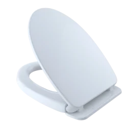 TOTO SoftClose Non Slamming, Slow Close Elongated Toilet Seat and Lid, Cotton White, Plastic, SS124#01