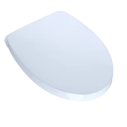 TOTO SoftClose Non Slamming, Slow Close Elongated Toilet Seat and Lid, Cotton White, Plastic, SS124#01