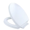 TOTO SoftCloseNon Slamming, Slow Close Round Toilet Seat and Lid,Cotton White, Plastic, SS113#01