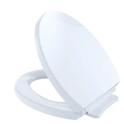 TOTO SoftCloseNon Slamming, Slow Close Round Toilet Seat and Lid,Cotton White, Plastic, SS113#01