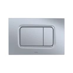 TOTO SP Wall-Hung Square-Shape Toilet and DuoFit In-Wall 1.28 and 0.9 GPF Dual-Flush Tank System with Copper Supply- Vitreous China|Urea Resin, Matte Silver, CWT449249CMFG#MS
