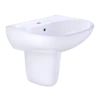TOTO Supreme Oval Wall-Mount Bathroom Sink with CeFiONtect and Shroud for Single Hole Faucets, Cotton White, Vitreous China, LHT241G#01