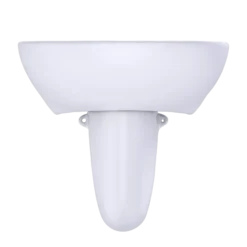 TOTO Supreme Oval Wall-Mount Bathroom Sink with CeFiONtect and Shroud for Single Hole Faucets, Cotton White, Vitreous China, LHT241G#01