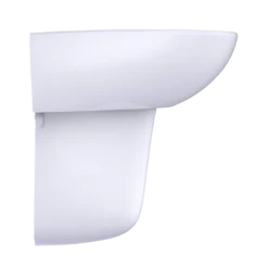 TOTO Supreme Oval Wall-Mount Bathroom Sink with CeFiONtect and Shroud for Single Hole Faucets, Cotton White, Vitreous China, LHT241G#01