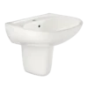 TOTO Supreme Oval Wall-Mount Bathroom Sink with CeFiONtect and Shroud for Single Hole Faucets, Colonial White, Vitreous China, LHT241G#11