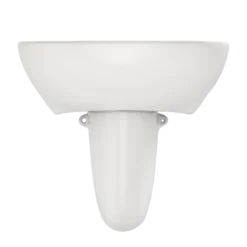 TOTO Supreme Oval Wall-Mount Bathroom Sink with CeFiONtect and Shroud for Single Hole Faucets, Colonial White, Vitreous China, LHT241G#11