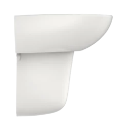 TOTO Supreme Oval Wall-Mount Bathroom Sink with CeFiONtect and Shroud for Single Hole Faucets, Colonial White, Vitreous China, LHT241G#11