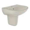 TOTO Supreme Oval Wall-Mount Bathroom Sink with CeFiONtect and Shroud for Single Hole Faucets, Sedona Beige, Vitreous China, LHT241G#12