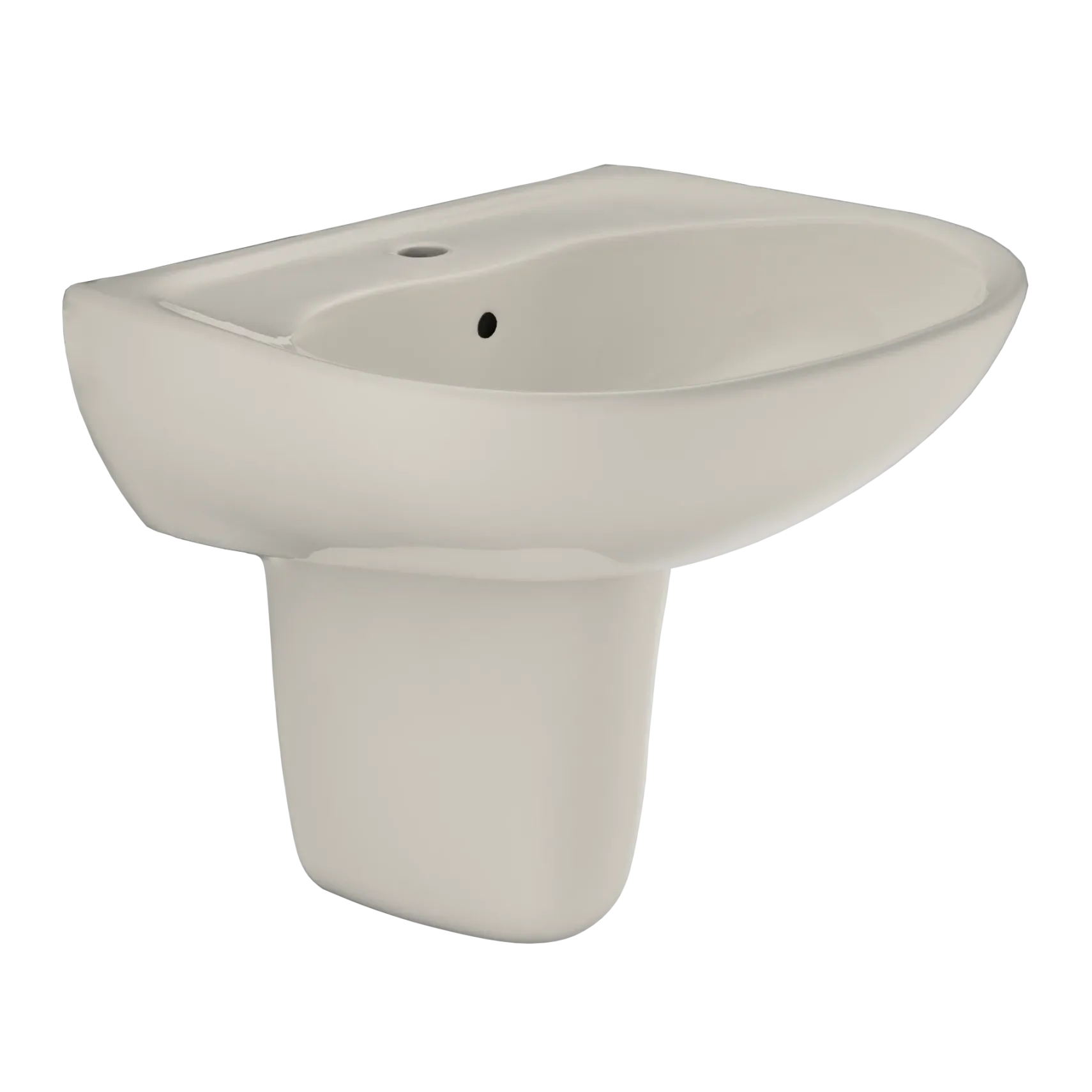 TOTO Supreme Oval Wall-Mount Bathroom Sink with CeFiONtect and Shroud for Single Hole Faucets, Sedona Beige, Vitreous China, LHT241G#12