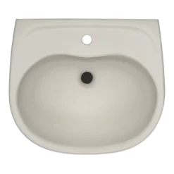 TOTO Supreme Oval Wall-Mount Bathroom Sink with CeFiONtect and Shroud for Single Hole Faucets, Sedona Beige, Vitreous China, LHT241G#12