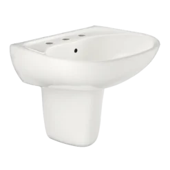 TOTO Supreme Oval Wall-Mount Bathroom Sink with CEFIONTECT and Shroud for 8 Inch Center Faucets, Colonial White, Vitreous China, LHT241.8G#11