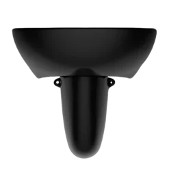 TOTO Supreme Oval Wall-Mount Bathroom Sink and Shroud for 4 Inch Center Faucets, Ebony, Vitreous China, LHT241.4#51