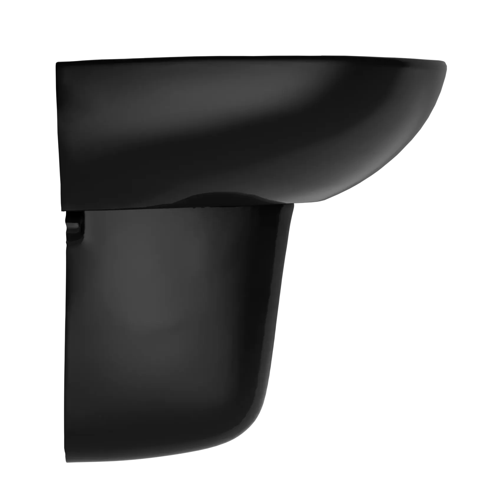 TOTO Supreme Oval Wall-Mount Bathroom Sink and Shroud for Single Hole Faucets, Ebony, Vitreous China, LHT241#51