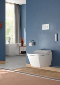 TOTO SW WASHLET+ Ready Square Electronic Bidet Toilet Seat with Auto Flush Ready Cotton White, Plastic, SW4549AT60#01