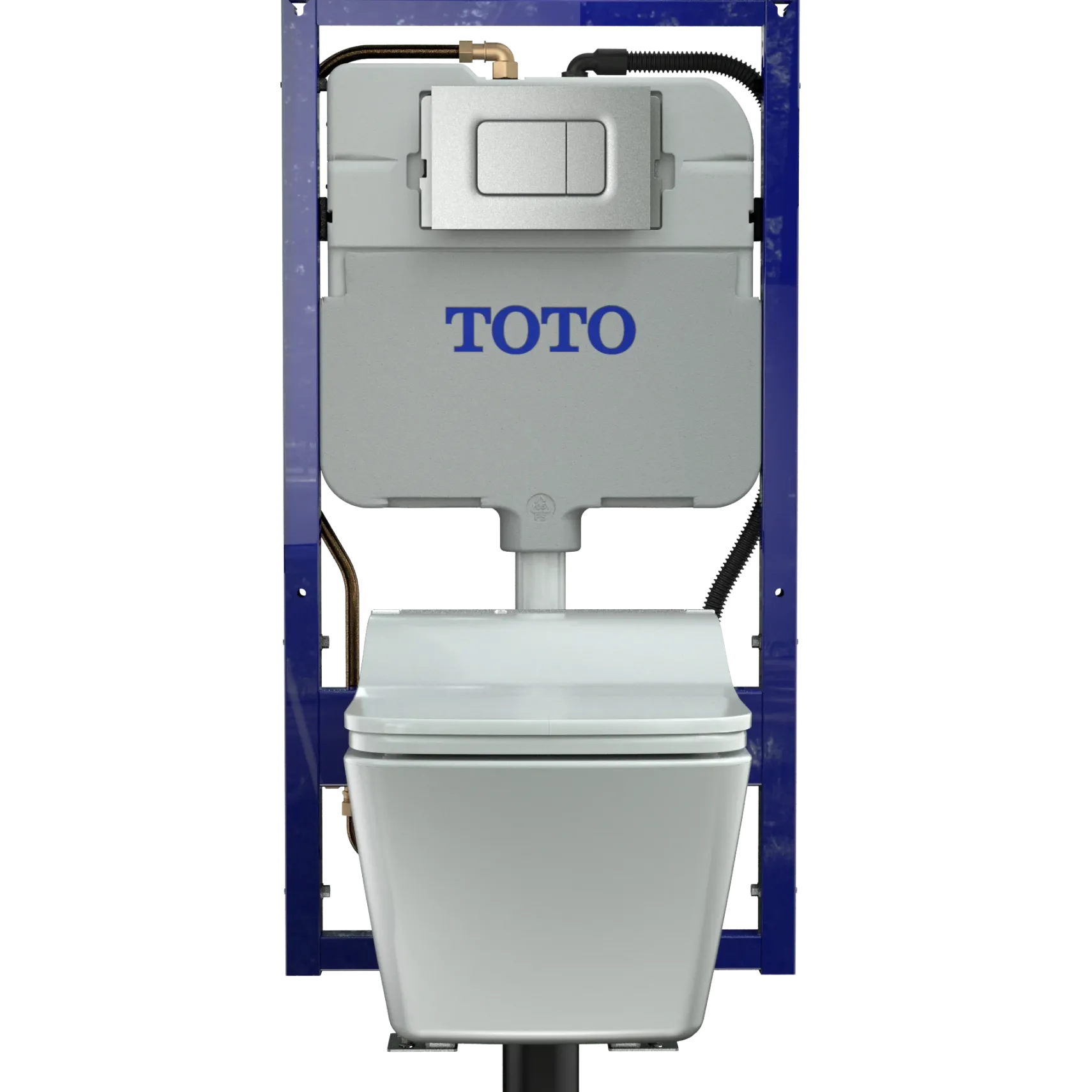 TOTO SW WASHLET+ Ready Square Electronic Bidet Toilet Seat with Auto Flush Ready Cotton White, Plastic, SW4549AT60#01