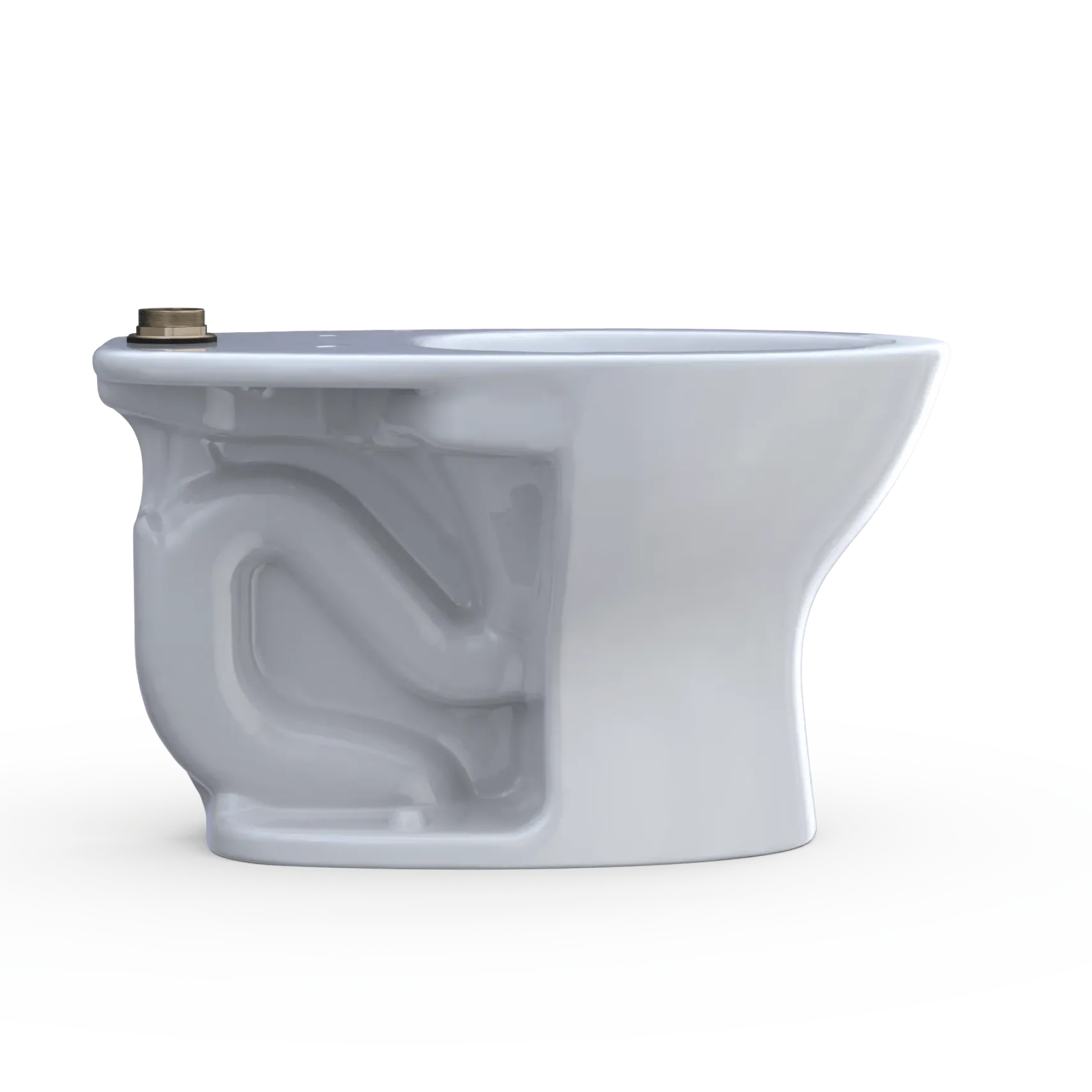 TOTO TORNADO FLUSH Commercial Flushometer Floor-Mounted Universal Height Toilet with CEFIONTECT, ADA Compliant, Elongated, Cotton White, Vitreous China, CT725CUFG#01