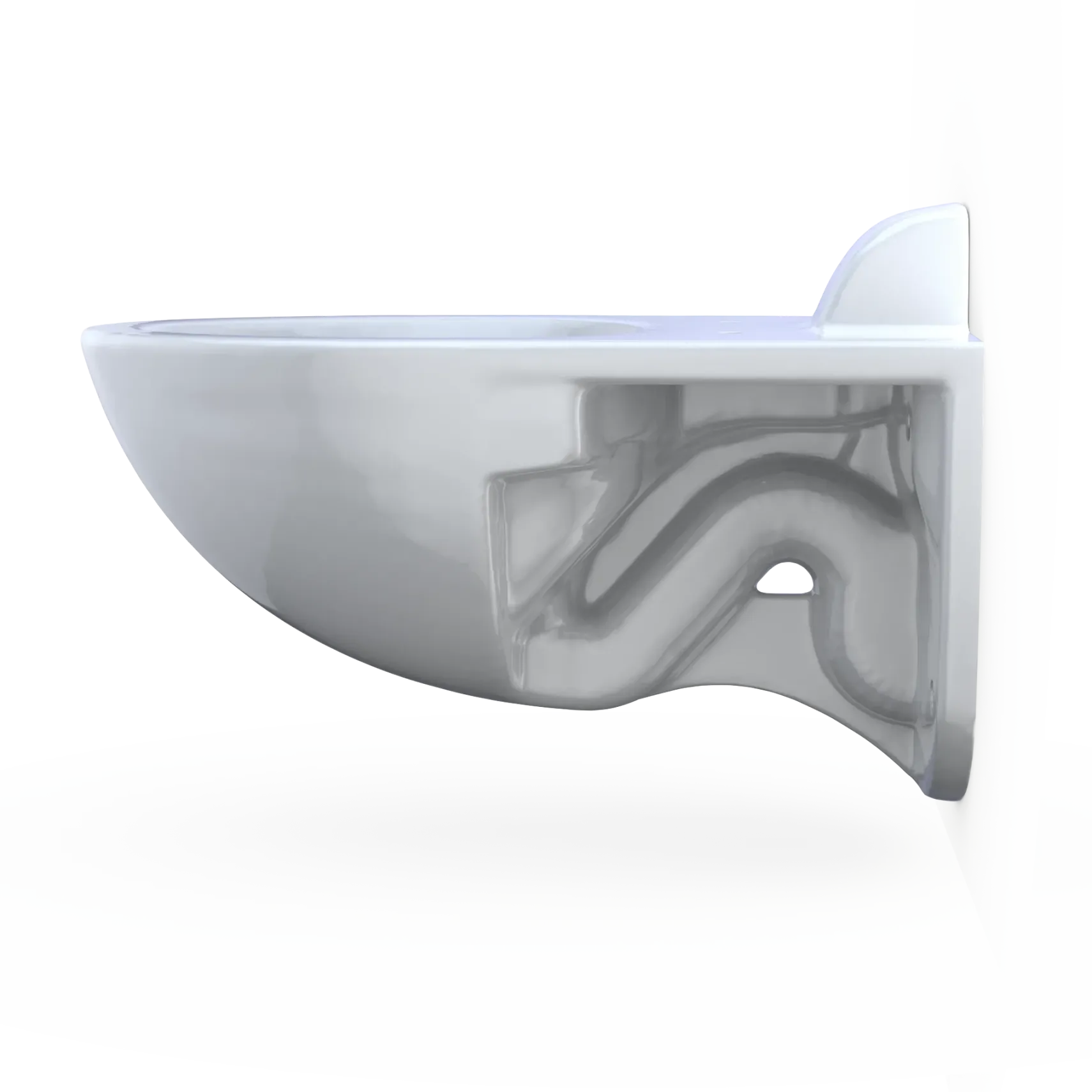TOTO TORNADO FLUSH Commercial Flushometer Wall-Mounted Toilet, Elongated, Cotton White, Vitreous China, CT728CUV#01