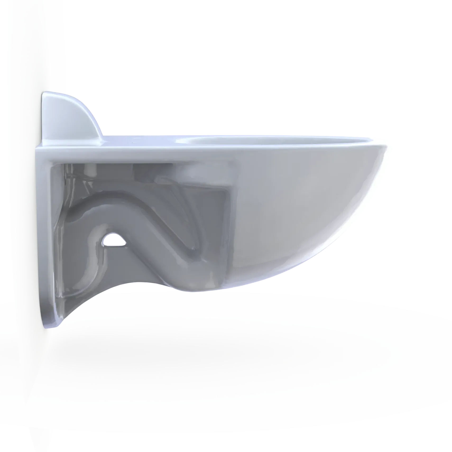 TOTO TORNADO FLUSH Commercial Flushometer Wall-Mounted Toilet, Elongated, Cotton White, Vitreous China, CT728CUV#01