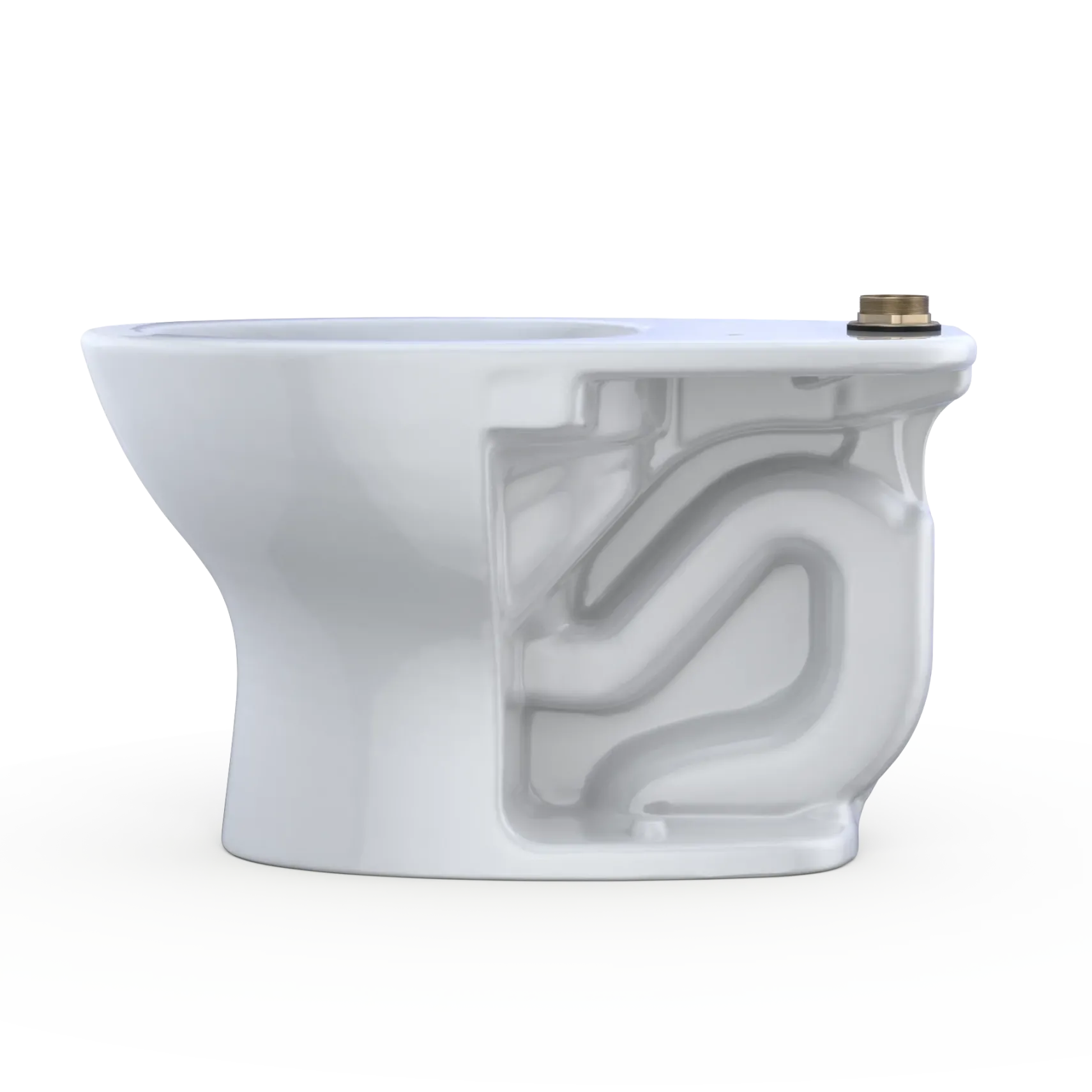 TOTO TORNADO FLUSH Commercial Flushometer Floor-Mounted Universal Height Toilet, ADA Compliant, Elongated, Cotton White, Vitreous China, CT725CUF#01