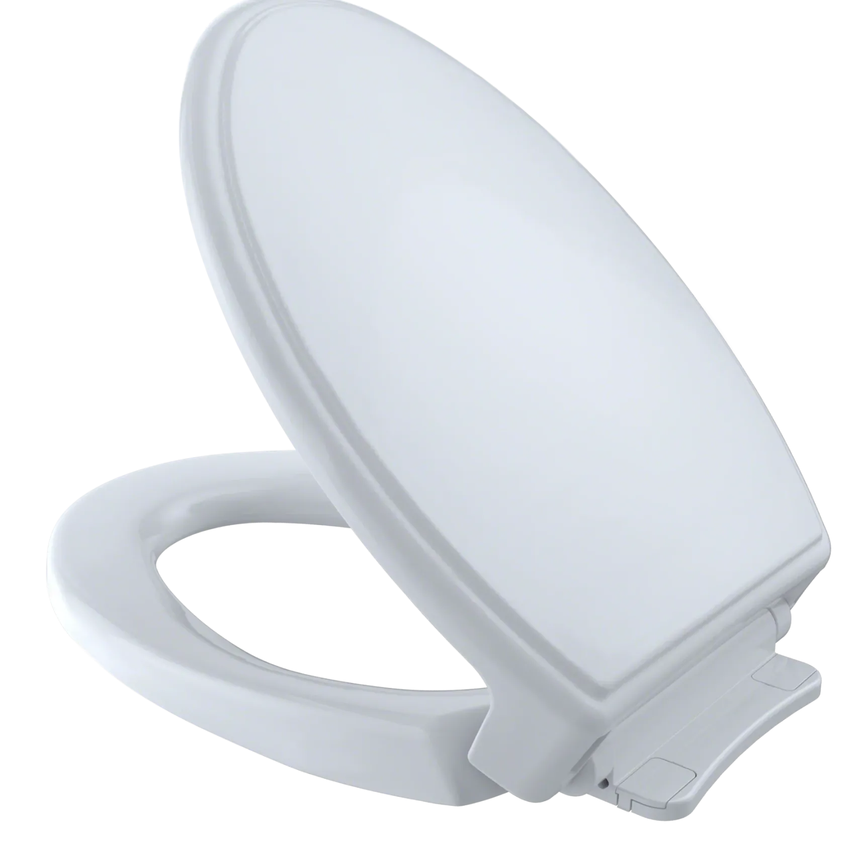 TOTO Traditional SoftClose Non Slamming, Slow Close Elongated Toilet Seat and Lid, Cotton White, Plastic, SS154#01