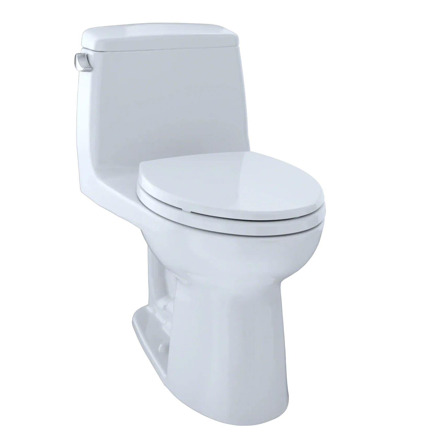 TOTO UltraMax One-Piece Elongated 1.6 GPF ADA Compliant Toilet, Cotton White, Vitreous China, MS854114SL#01