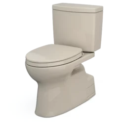 TOTO Vespin II 1G Two-Piece Elongated 1.0 GPF Universal Height Toilet with CEFIONTECT and SS124 SoftClose Seat, WASHLET+ Ready, Bone, Vitreous China|Plastic, MS474124CUFG#03