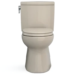 TOTO Vespin II 1G Two-Piece Elongated 1.0 GPF Universal Height Toilet with CEFIONTECT and SS124 SoftClose Seat, WASHLET+ Ready, Bone, Vitreous China|Plastic, MS474124CUFG#03