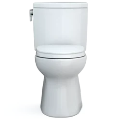 TOTO Vespin II 1G Two-Piece Elongated 1.0 GPF Universal Height Toilet with CEFIONTECT and SS124 SoftClose Seat, WASHLET+ Ready, Cotton White, Vitreous China|Plastic, MS474124CUFG#01