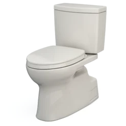 TOTO Vespin II 1G Two-Piece Elongated 1.0 GPF Universal Height Toilet with CEFIONTECT and SS124 SoftClose Seat, WASHLET+ Ready, Colonia White, Vitreous China|Plastic, Colonial White, MS474124CUFG#11