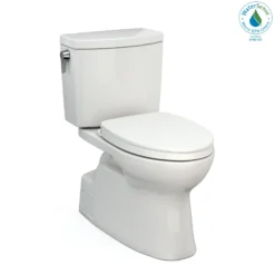 TOTO Vespin II 1G Two-Piece Elongated 1.0 GPF Universal Height Toilet with CEFIONTECT and SS124 SoftClose Seat, WASHLET+ Ready, Colonia White, Vitreous China|Plastic, Colonial White, MS474124CUFG#11