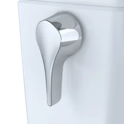 TOTO Vespin II 1G Two-Piece Elongated 1.0 GPF Universal Height Skirted Toilet with CEFIONTECT and Right-Hand Trip Lever, Cotton White, Vitreous China, CST474CUFRG#01