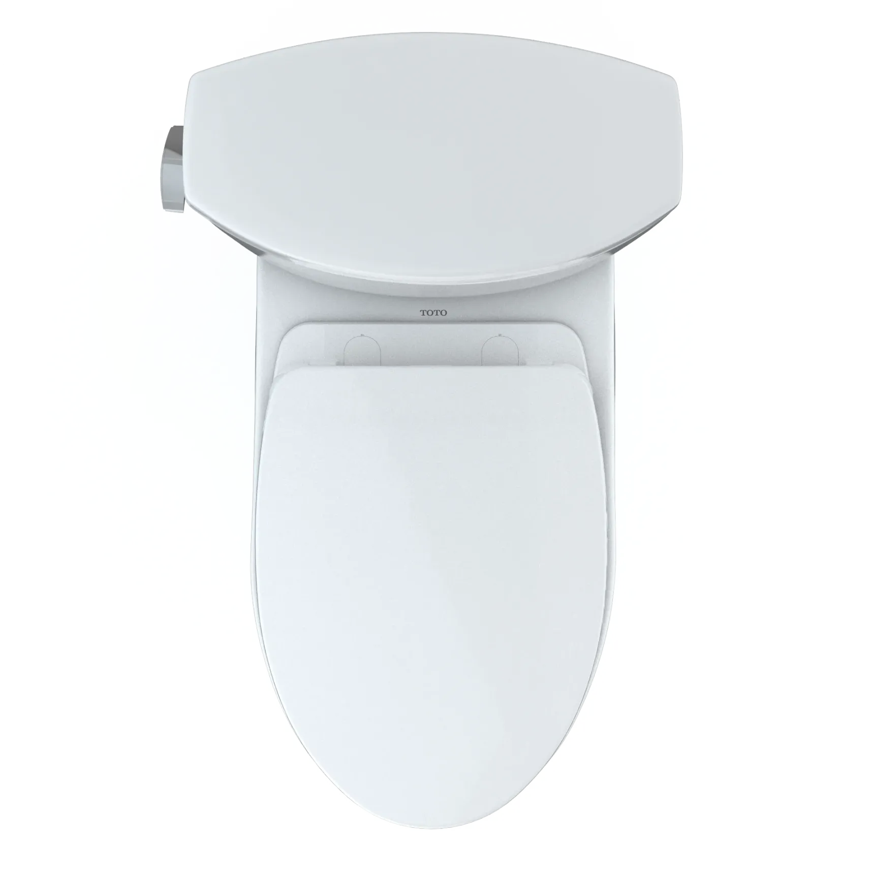 TOTO Vespin II Two-Piece Elongated 1.28 GPF Universal Height Toilet with CEFIONTECT and SS124 SoftClose Seat, WASHLET+ Ready, Cotton White, Vitreous China|Plastic, MS474124CEFG#01