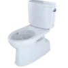 TOTO Vespin II Two-Piece Elongated 1.28 GPF Universal Height Skirted Toilet with CEFIONTECT and Right-Hand Trip Lever, Cotton White, Vitreous China, CST474CEFRG#01